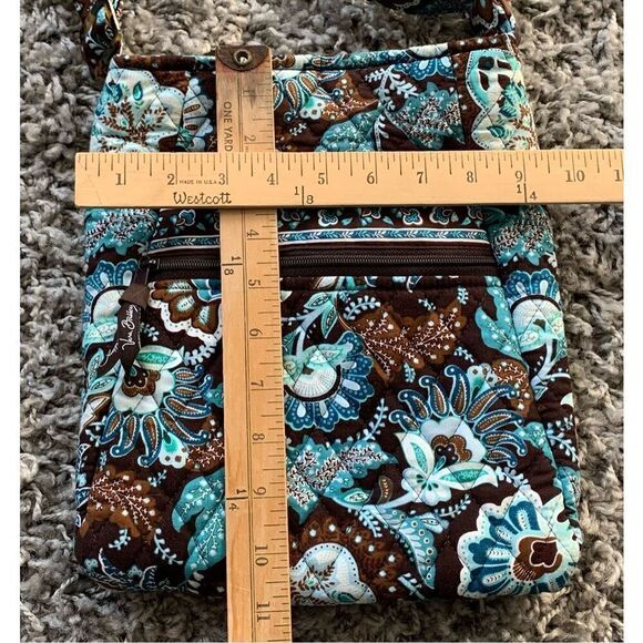 Vera Bradley Java Blue Floral Crossbody Hipster Purse - Picture 3 of 7